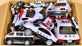 A lot of police car toys run! Minicar emergency running test! Slope running