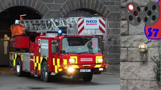 ST.Ø ABA BEBOELSE hovedstadens beredskab brandbil i udrykning Feuerwehr auf Einsatzfahrt 緊急走行 消防車