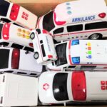 たくさんの【救急車】を箱から出して坂道緊急走行テスト☆Slope emergency driving test with a lot of [ambulances] out of the box