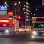 【東京消防庁】救急車・同士並ぶ。緊急走行＆停車中。