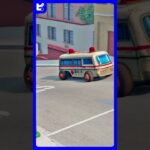 おもちゃの救急車がゲームの中で緊急走行｜A toy ambulance makes an emergency run in the game.