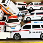 救急車のミニカーが坂道を走る。サイレン鳴らし緊急走行テスト。Ambulance minicar siren sounds and emergency running