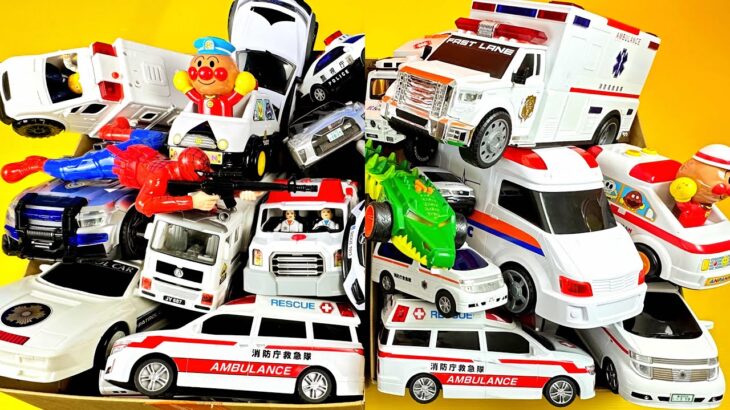 救急車パトカー消防車をチェック！坂道を緊急走行するよ！Check out ambulance police car fire truck! run on the slope. #20