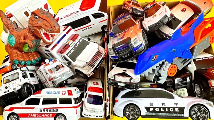 救急車パトカー消防車をチェック！坂道を緊急走行するよ！Check out ambulance police car fire truck! run on the slope. #29