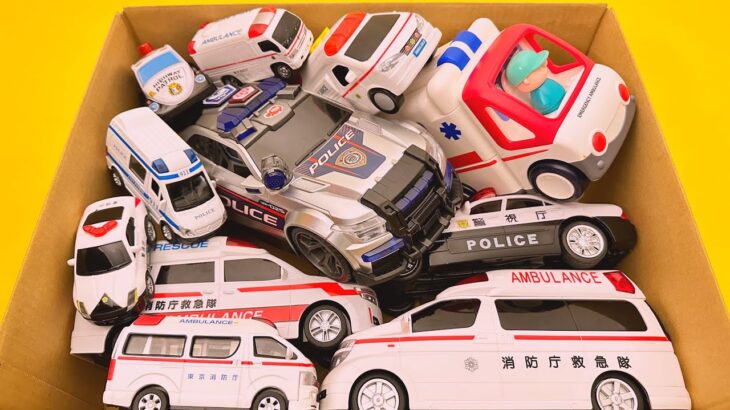 救急車パトカー消防車をチェック！坂道を緊急走行するよ！Check out ambulance police car fire truck! run on the slope. #43