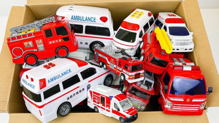 救急車と消防車の『ミニカー』が集合！サイレン鳴らして坂道を緊急走行テスト！