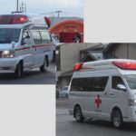 長岡赤十字病院　救急車、加茂地域消防本部　加茂救急3　緊急走行