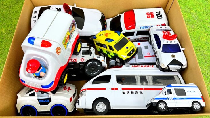 たくさん救急車のミニカーをチェックして坂道を緊急走行するよ☆Ambulance minicars.drive the star slope.5