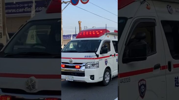 関東圏消防初導入のベルリングC-CABIN救急車緊急走行‼️