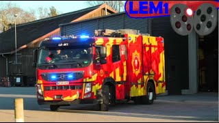 ST.LE ILD CONTEINER brand & redning falck brandbil i udrykning fire truck respond 緊急走行 消防車