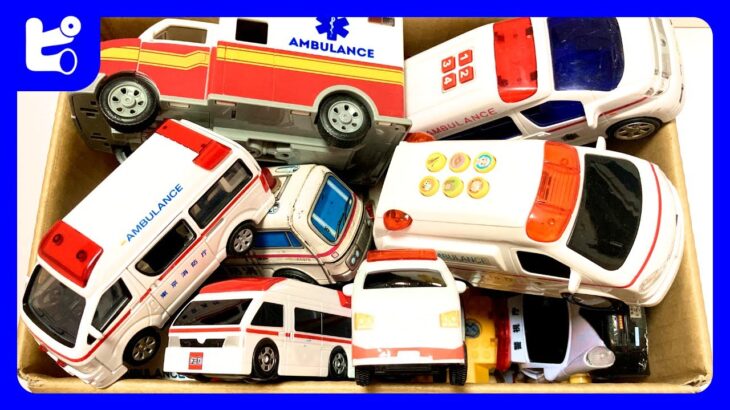 おもちゃと救急車のパトカーミニカーがゲーム内を緊急走行｜Toys ambulance and police car mini cars emergency run in the game.