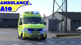 falck STENLØSE AMBULANCE A10 i udrykning rettungsdienst auf Einsatzfahrt 緊急走行 救急車