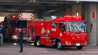 【江東区出火報】祝日で人が溢れかえる街の住宅街で突如火災が発生したとの通報が入電！！近隣の消防署から一斉に消防車が出場！！#緊急走行 #東京消防庁 #消防車 #ポンプ車 #災害 #救助隊 #救急車