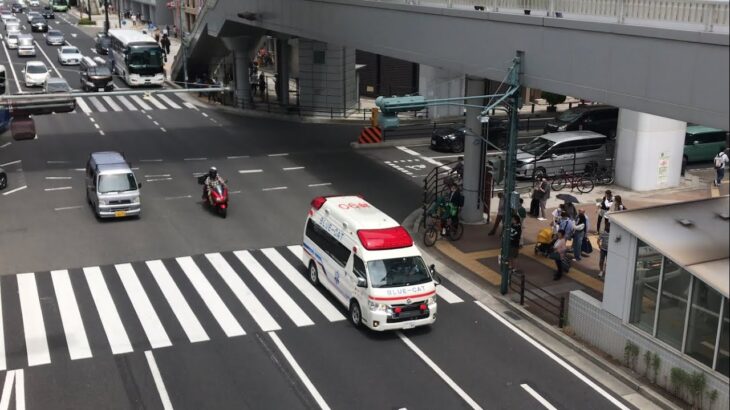 【緊急走行】神戸市消防局　ブルーキャット救急車　HIMEDIC