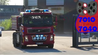HÖRBY BRAND I GRÄS räddningstjänsten skånemitt brandbil i utryckning fire truck respond 緊急走行 消防車