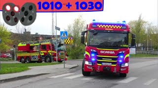 ST.HYLLE RÖKLUGT räddningstjänsten syd brandbil i utrycKning fire truck respond 緊急走行 消防車