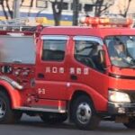 【消防車🚒】川口市消防団。ポンプ車。緊急走行ー！