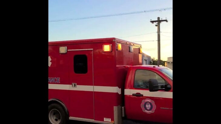 【GFD】爆音サイレン！アメリカ・グアム消防の救急車 緊急走行 / Ambulance responding in Guam