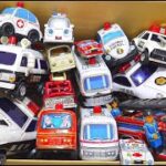 Police car, ambulance, and fire truck made of tinplate [miniature car] emergency running check!