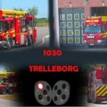TRELLEBORG AUTOMATLARM räddningstjänsten brandbil i utryckning Feuerwehr auf Einsatzfahrt 緊急走行 消防車