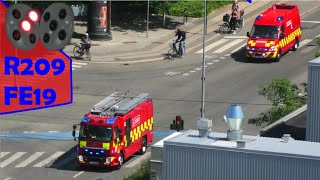 airview ST.FB BYGB VILLA hovedstadens beredskab brandbil i udrykning Fire truck respond 緊急走行 消防車