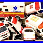 おもちゃの救急車のミニカーが走る！緊急走行します！サイレン鳴ります！