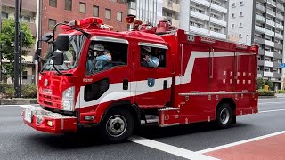 【江東区救助活動】目の前でまさかの転回！？救助隊員も冷静に対応！！モーターサイレンを鳴らして現場に向かう！！#東京消防庁 #緊急走行 #消防車 #救助隊