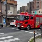 【緊急走行】池田市消防本部　化学車　交通事故事案発生