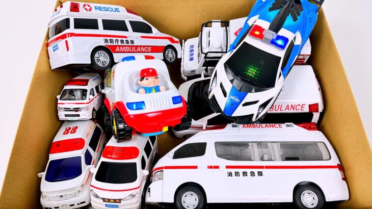 救急車とパトカーをチェックして坂道を緊急走行するよ！Check out ambulance and police car! run on the slope.