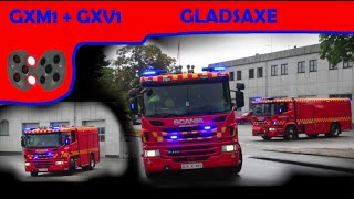 ST.GX TRAFIKULYKKE beredskab øst falck brandbil i udrykning Feuerwehr auf Einsatzfahrt 緊急走行 消防車