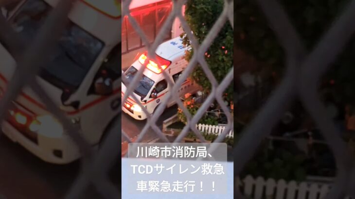 川崎市消防局、TCDサイレンの井田救急車、緊急走行！！