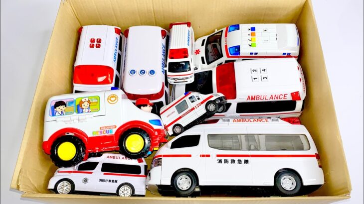 【ambulance】救急車のミニカーサイレン鳴らして緊急走行☆チェックしました！