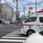 【緊急走行】茨木市消防本部　水尾救急隊　車が多い中、マイクパフォーマンスをしながら緊急走行