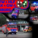 6X BF FLENSBURG BMA feuerwhr und rettungsdienst einsatzfahrt fire truck & ambulance respond 緊急走行 消防車