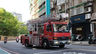 【雲梯車】新北市消防 火警出勤，緊急走行 【Ladder car】New Taipei City fire Department are on duty running in an emergency