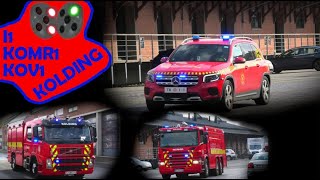 ST.KO GASUDSLIP trekantbrand falck brandbil i udrykning Feuerwehr auf Einsatzfahrt 緊急走行 消防車