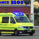 ambulance syd SØNDERBORG 3503 i udrykning rettungswagen auf Einsatzfahrt 緊急走行 救急車