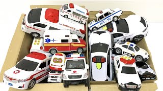 救急車＆パトカーのミニカーが走る走る！かっこいいくるまが緊急走行！坂道走行テスト Ambulance & police car minicars run!
