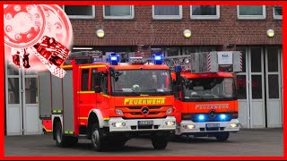BF KIEL HAUPTWACHE (HLF 48/02+DLK 32/02) feuerwhr kiel einsatzfahrt fire truck respond 緊急走行 消防車