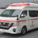 日産パラメディック救急車 キャラバン 広島市消防局 緊急走行