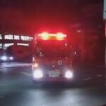 警鐘鳴らし助けを求めるところへ緊急走行！八幡浜地区消防署救助工作車