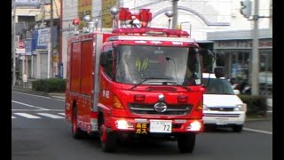 消防車緊急走行【687】堺市消防局　空気充填車【Japanese fire enjine】