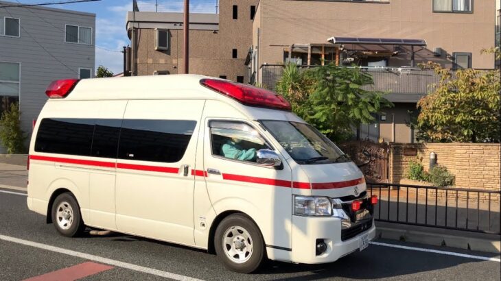 【緊急走行】どこの病院の所属かわからない。表示なしの無印HIMEDIC救急車が茨木市内を緊急走行