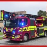 SLAGELSE HØJDEREDNING (S1) slagelse brand & redning brandbil i udrykning Feuerwehr ausrück 緊急走行 消防車