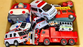 Tomica’s ambulance minicar and fire truck toy are running! Emergency driving test! running uphill