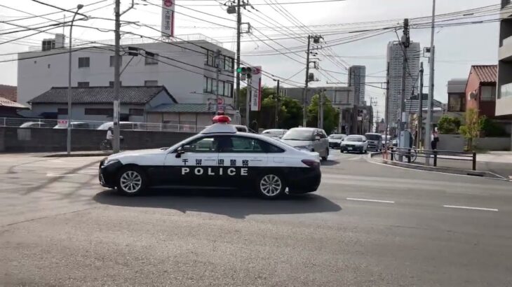 千葉県警察　パトカー緊急走行　市川市で撮影