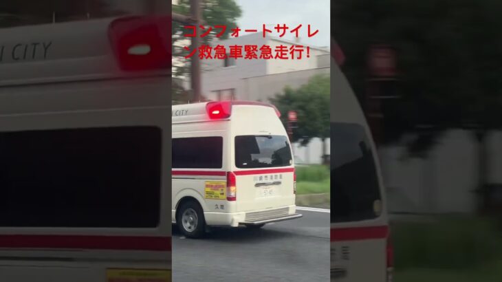 コンフォートサイレン救急車緊急走行！#川崎市消防局 #救急車