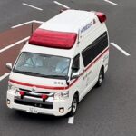 鹿児島市消防局　西消防署　救急車　緊急走行