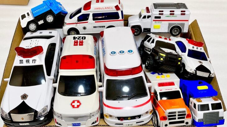 おもちゃの『救急車🚑』『パトカー🚓』がサイレン鳴らして緊急走行 1️⃣3️⃣3️⃣