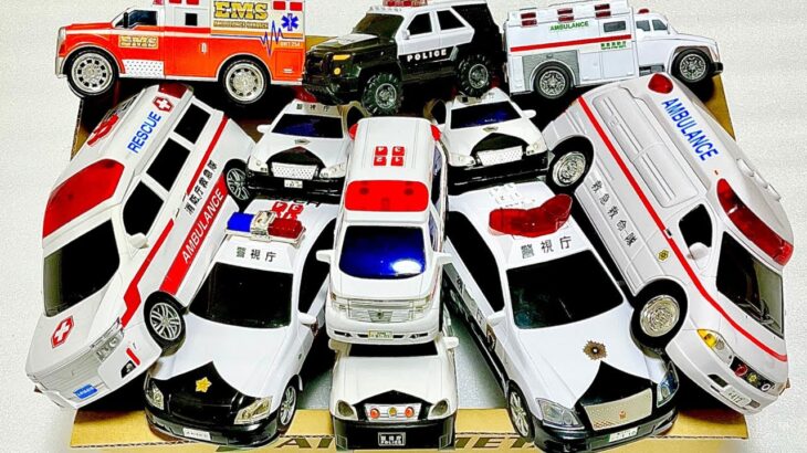 おもちゃの『救急車🚑』『パトカー🚓』がサイレン鳴らして緊急走行 7️⃣0️⃣